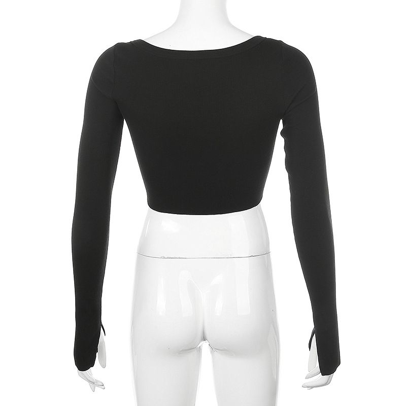 T-Shirt Sommer 2025 Damen Einfarbige V-Ausschnitt Enge Strickjacke Mit Freiliegendem Bauchnabel Kurze Jacke_voghion.com