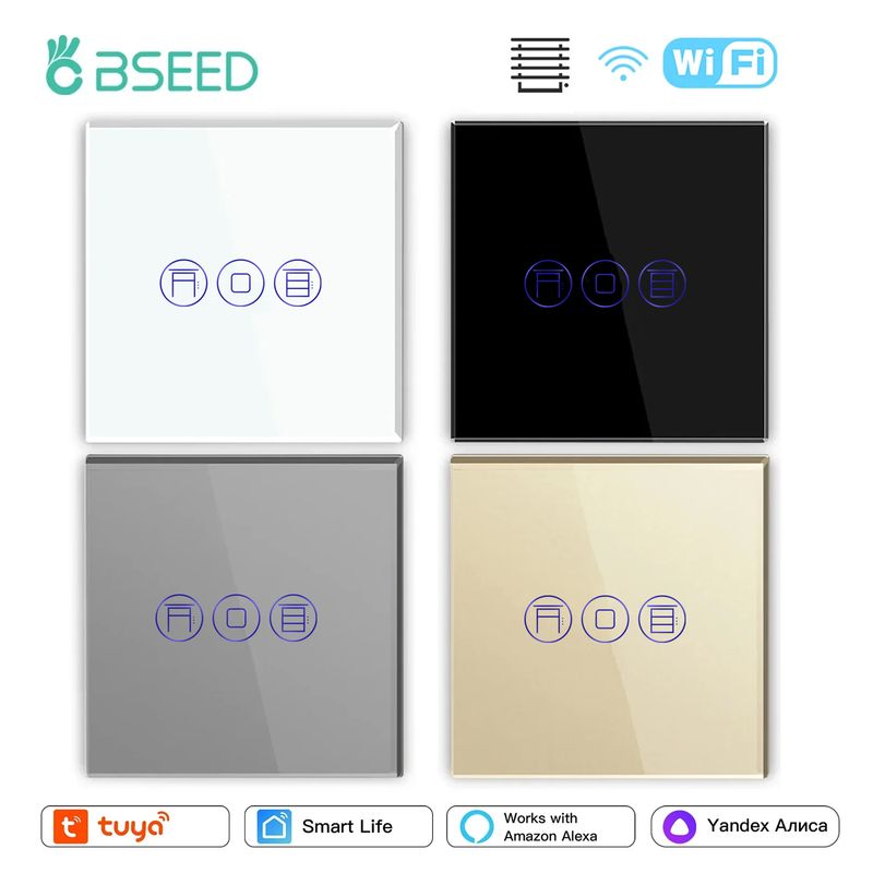 BSEED Wifi spínač závěrky dotykový spínač pro motorový váleček BDS procentuální ovládání podpora aplikace Tuya Smart Life Alexa_voghion.com