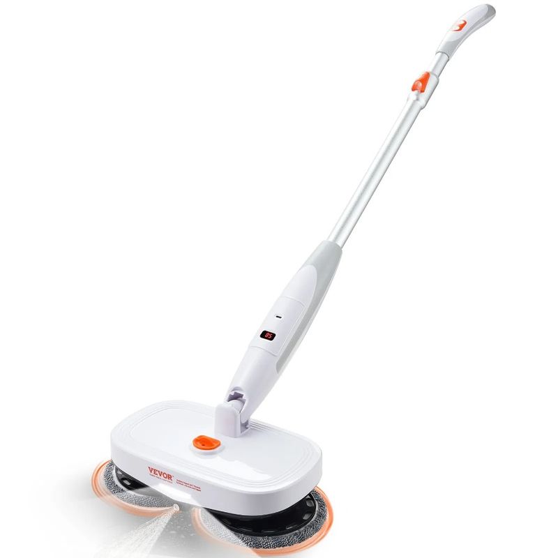 Light Mop Up 40 Dual Tank Mop To Electric Microfiber 4 Water With S 4 LED Spin Electric Cordless And Pads Battery Tra Mins Mop_voghion.com