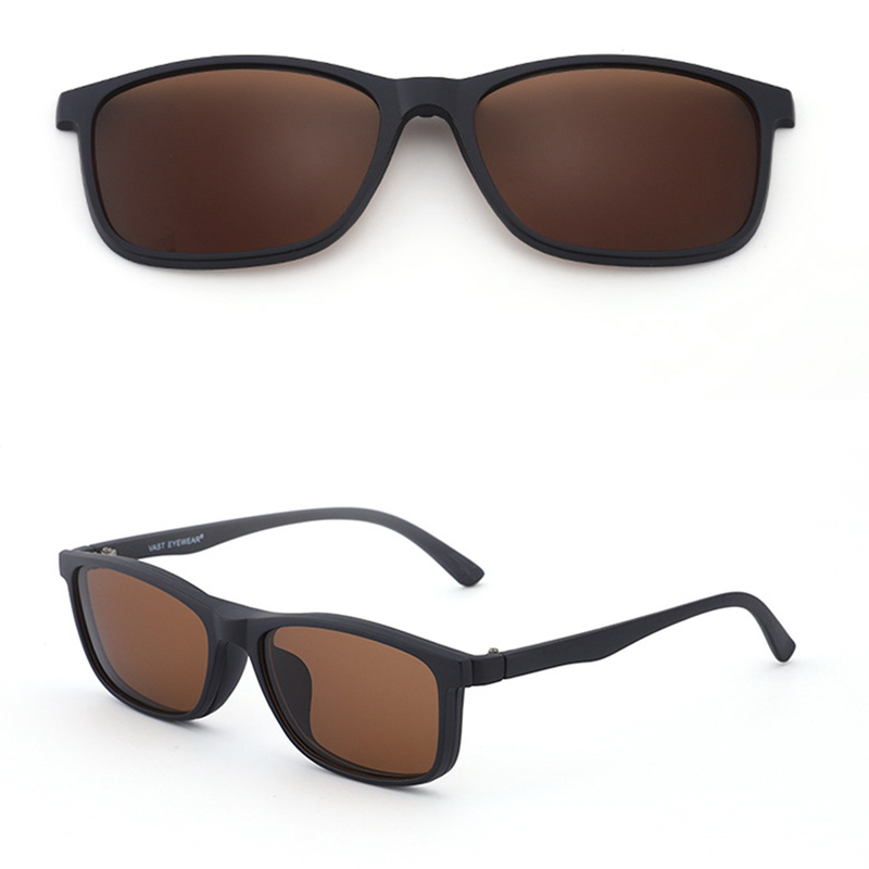 Magnetic Clip-on Sunclasses Polarized Outdoors Sport Driving Eyeglass Frames_voghion.com