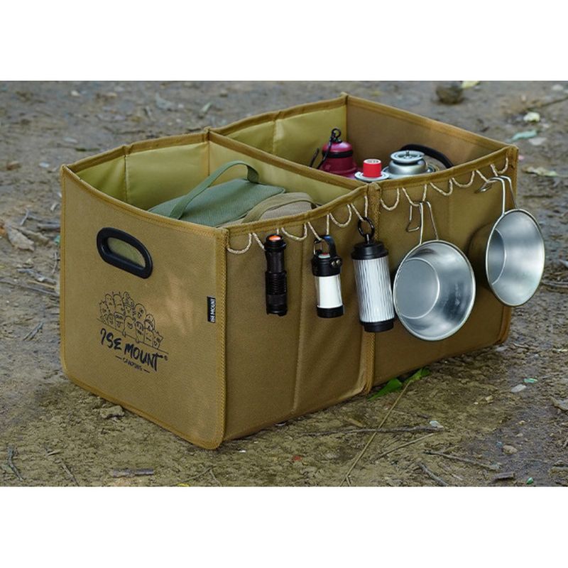 Outdoor-Box mit großem Fassungsvermögen, Aufbewahrungstasche für Schneeschüsseln, tragbarer Canvas-Organizer fürs Camping, Handschuhfach für unterwegs_voghion.com