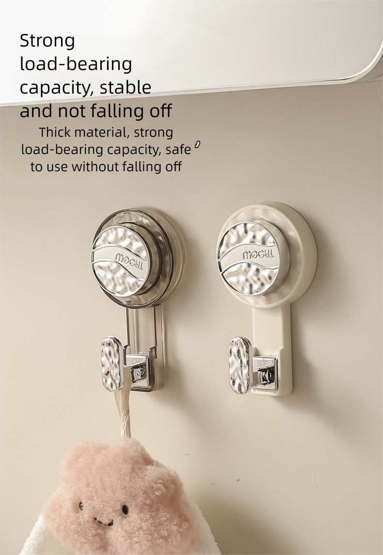 Rotierender Saugnapf, starker Unterdruck, bohrfrei, spurlos, für Badezimmer, Küche, Tür und Rückseite, robuster Klebehaken für Handtücher, ideal zum Anbringen hinter Türen._voghion.com