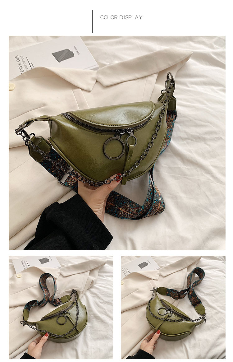 Muoti satulavyötärö vyölaukku nahkainen naisten vyölaukut ketju käsilaukku kukkaro nainen retro olkapää crossbody rintalaukku_voghion.com