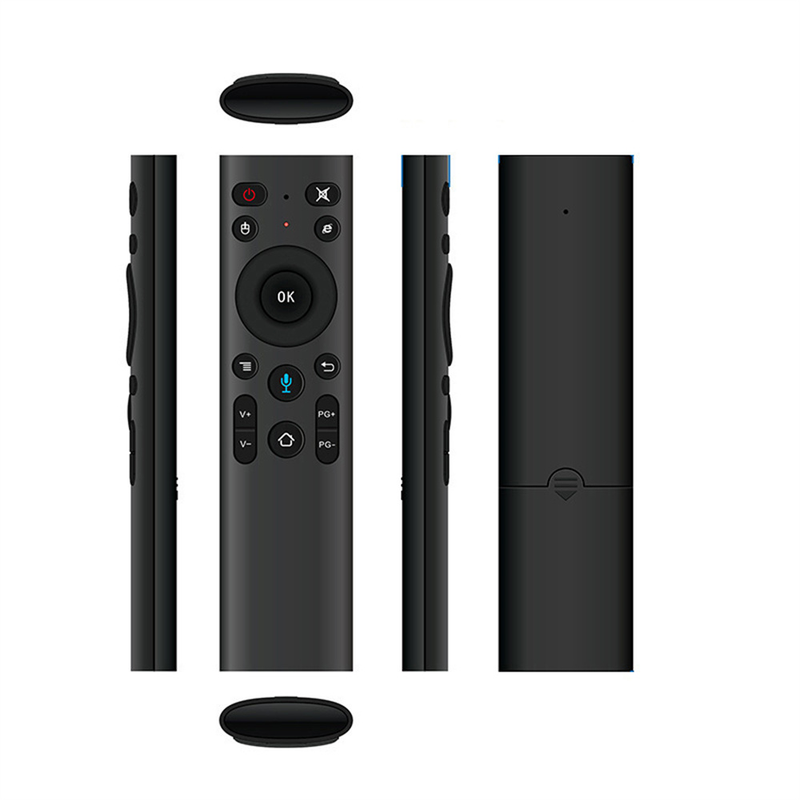 Q5 Air Mouse 2.4G télécommande vocale sans fil Gyroscope contrôleur avec récepteur USB pour projecteur Smart TV_voghion.com