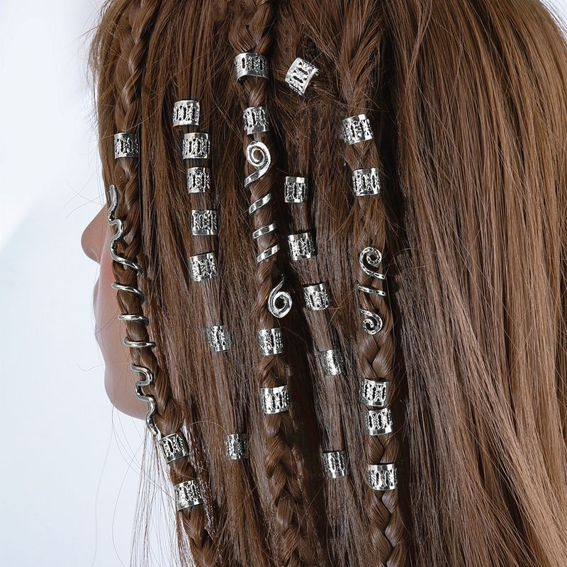 Haarspangen im keltischen Knoten-Ethno-Stil mit rotierender Spirale und Schlangenform aus galvanisierter Legierung, Retro-Haarschmuck_voghion.com
