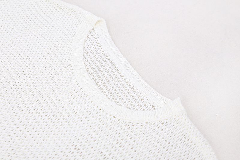 Women's Crochet Lace Fringe Beach Cover Up – Boho Chic Bikini Wrap, Lightweight Sun Protection Shirt, One Size Fits All_voghion.com