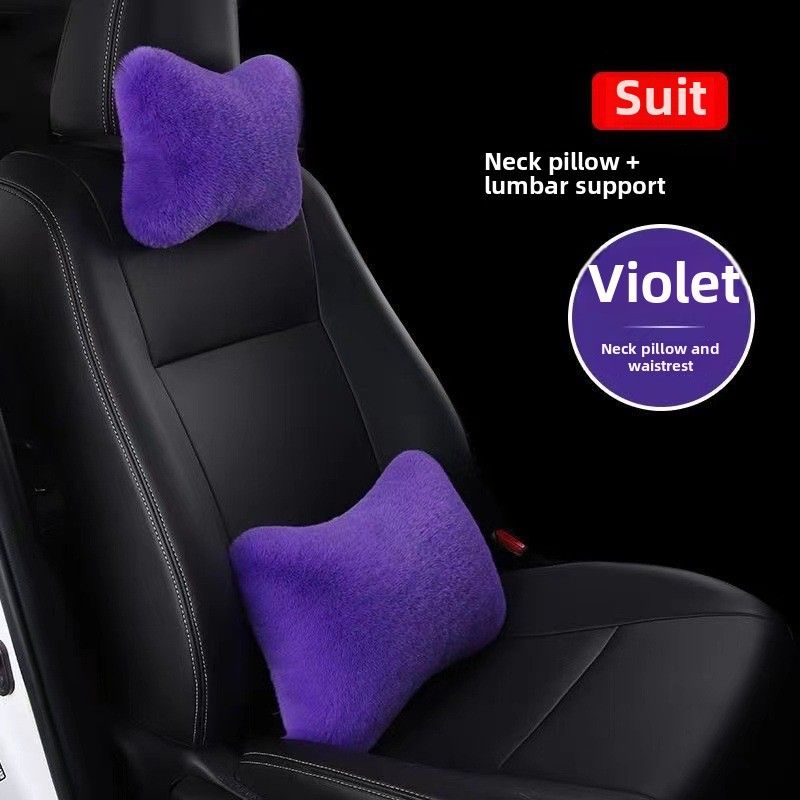 Wholesale car plush headrest waist support a pair of car neck pillow car waist support waist support rabbit plush car waist support_voghion.com