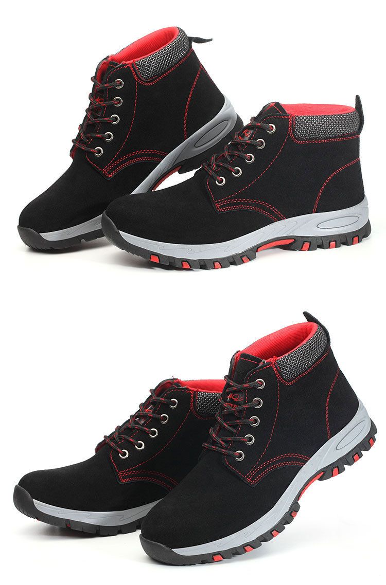 Labor protection shoes anti-slip wear-resistant comfortable anti-smash and anti-puncture steel toe safety work shoes electric welder protective shoes_voghion.com