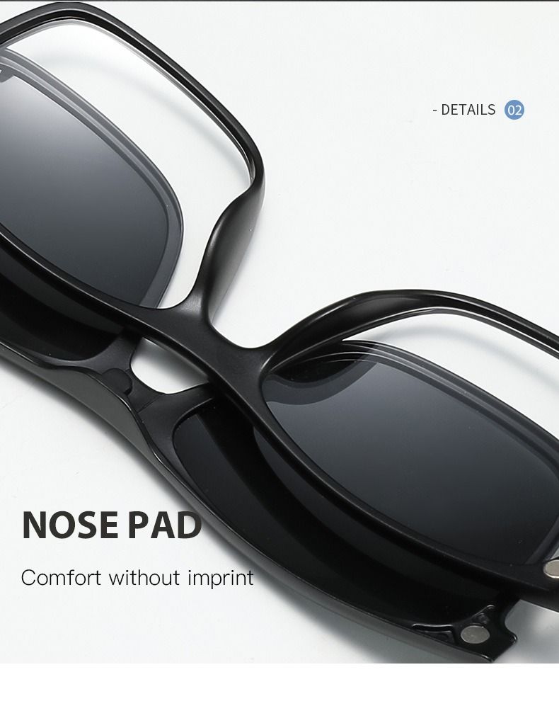 New Arrivals 6 In 1 Spectacle Frame Men Women With 5 PCS Clip On Polarized Sunglasses Magnetic Glasses Male Computer Optical 2299_voghion.com