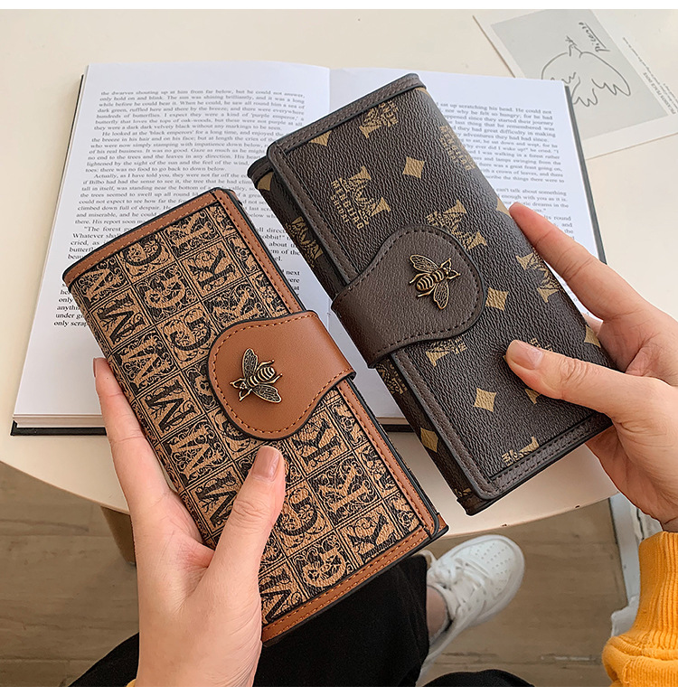 New 2023 Buckle Bee Fashion Minimalist Women's Handheld Bag Multi Card Wallet_voghion.com