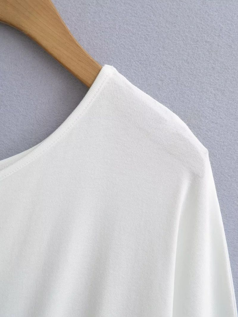 Women's Clothing New Shoulder T Shirt For Women Long Sleeves Summer Loose Slimming And Meat Covering One Shoulder Hot Girl Top_voghion.com