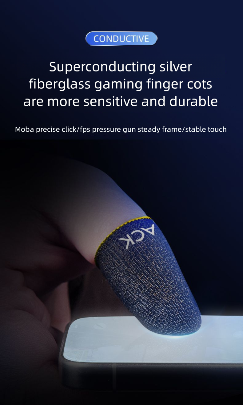 Guanti anti-sudore anti-sudore per giochi mobili AISIKAI Peace Elite Sleeves PUBG, protezione per le dita, ultrasottili, rivestiti in olio_voghion.com