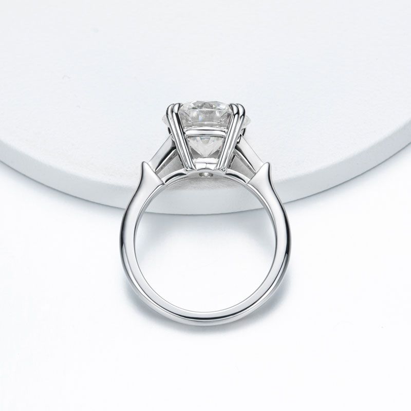 Vendita calda Dezo anello di nozze di lusso da donna in moissanite rotonda da 5 carati, cinque pietre, argento massiccio, colore VVS D, certificato Gra_voghion.com