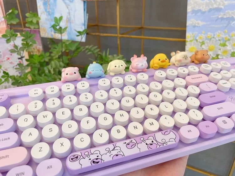 Dopamin Drahtlose Maus Tastatur Anzug Bär 2,4 Gusb Mädchen Büro Stumm Laptop Desktop-Computer_voghion.com