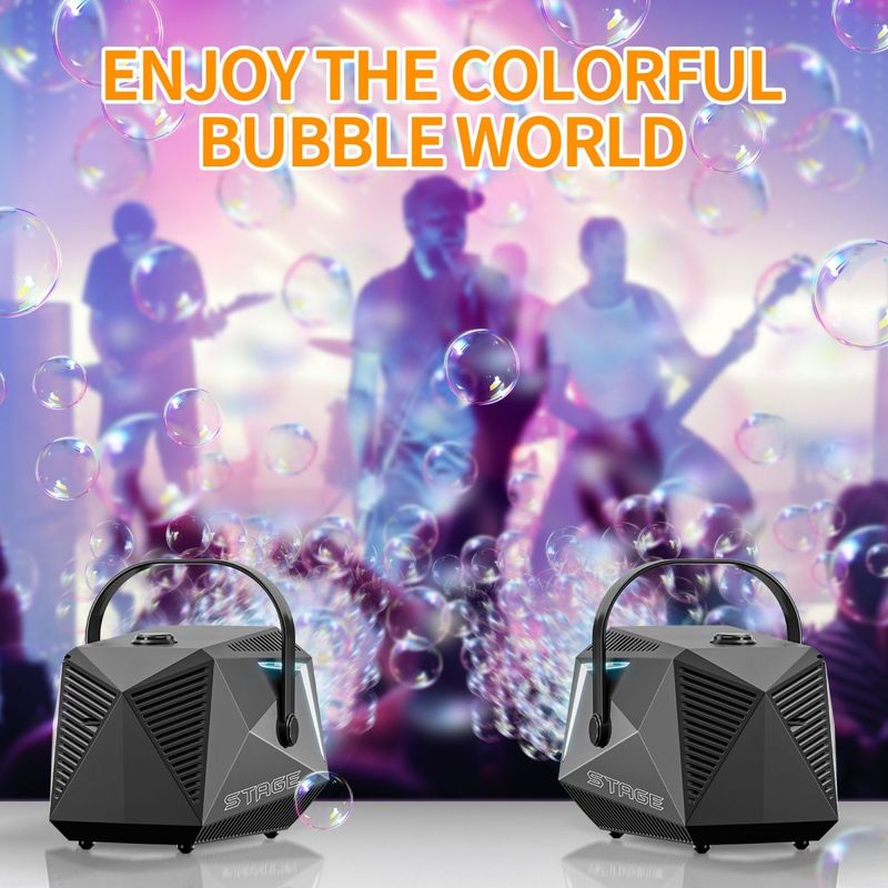 Stage Electric Rechargeable Remote Control Light Outdoor Wedding Handheld Automatic Bubble Machine_voghion.com