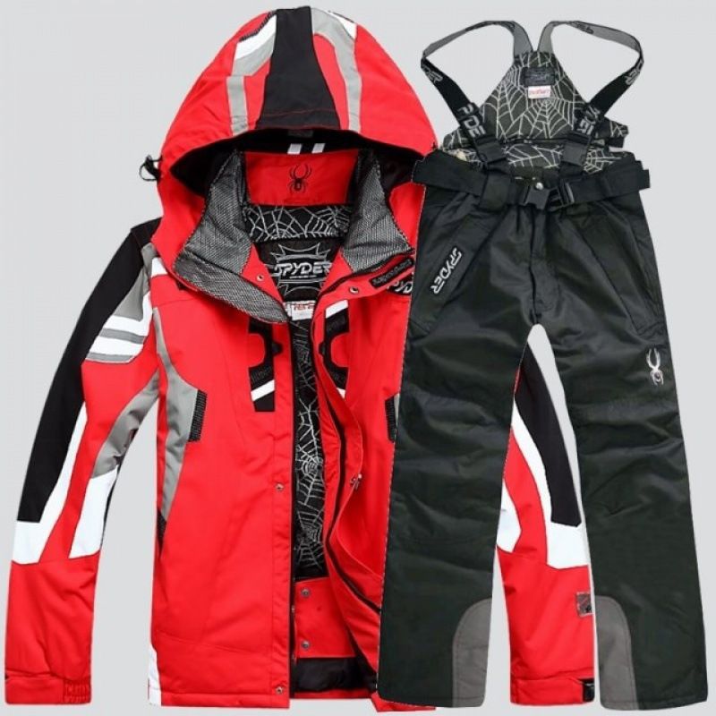 Ein neues Skianzug-Set, wasserdicht, kältebeständig, Thermo-Herrenhose, Baumwolljacke, Bergsteigen, Outdoor, L_voghion.com