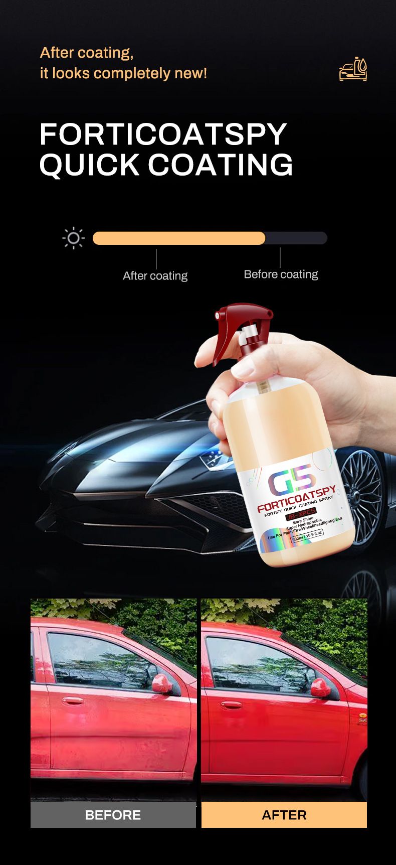 JB-XPCS G5 FORTIFY QUICK COATING SPRAY Car Quick Coating Agent_voghion.com