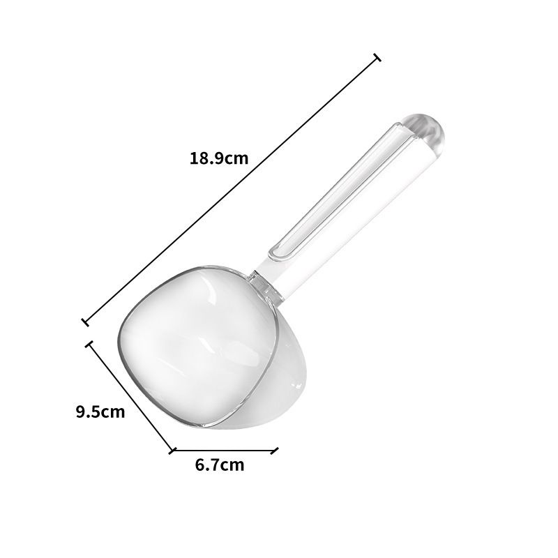 Löffel für Haustiere, transparente Plastikschaufel, Futterspender für Katzen und Hunde, verdicktes Maßband, abgestufte Produkte_voghion.com