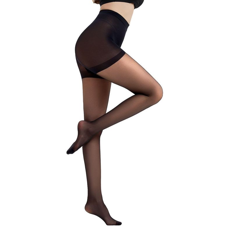 Meia-calça 20D de vários tamanhos, plus size, virilha única, anti-enrosco, primavera-verão, para mulheres_voghion.com
