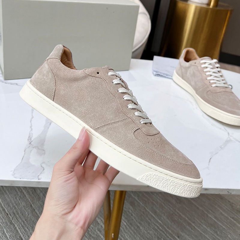 Scarpe casual in pelle traspiranti estive bianche con punta rotonda basse da uomo BC 2023_voghion.com