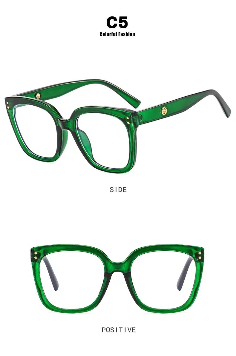 Anti Blue Light Reading Glasses Women Men Large frame Custom Computer Eyeglasses Unisex_voghion.com