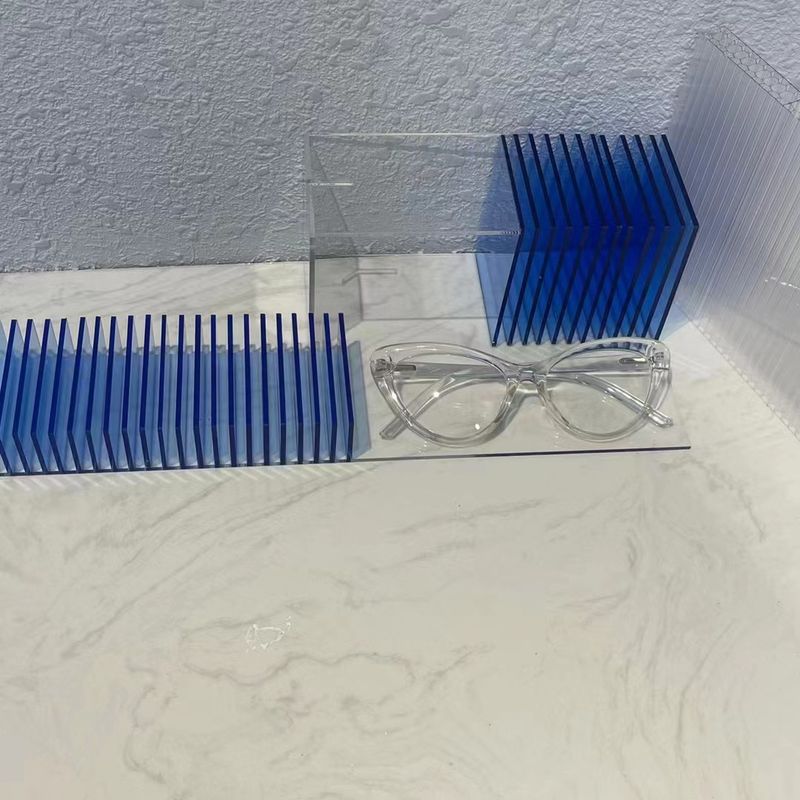Nuovo Trendy Cat TR Spring Leg Miopia Eye Frame Uomo e Donna Moda Anti Blue Light Flat Mirror 9015_voghion.com