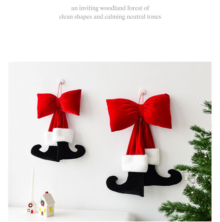 NUCHI With Feet Bow Christmas Tree Decoration, New Style Unique Ornament For Window Display & Holiday Decor_voghion.com