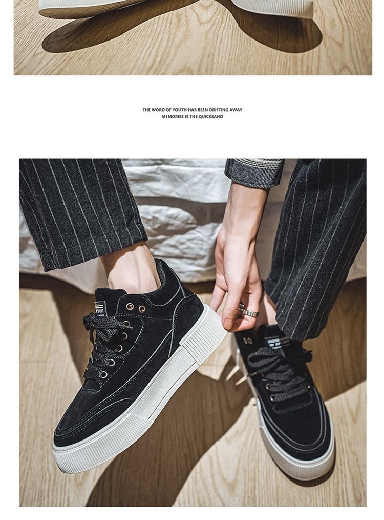 High board shoes for men, 2024 autumn new British style sports shoes, men's mid top Martin boots_voghion.com