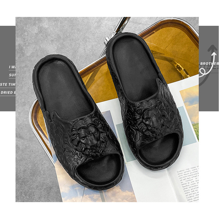 Pantofole da casa Skye all'ingrosso da uomo estate testa di leone fondo spesso indossare sandali in Eva per interni antiscivolo resistenti all'usura_voghion.com