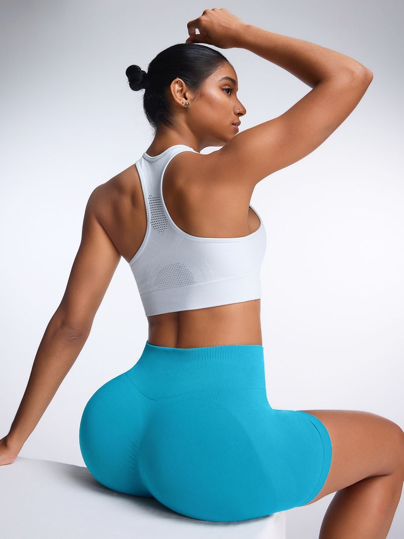 Kadın Giyim Dikişsiz yeni yüksek bel yoga şortu kadınlar için koşu fitness taytı bel ve kalça kaldırma yüksek elastik spor taytı_voghion.com