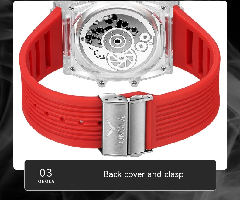 Nuovo orologio ONOLA Moda Nuova custodia trasparente Orologio da uomo impermeabile multifunzionale con luce notturna Popolare per le donne_voghion.com