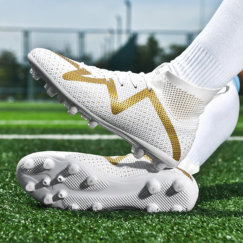 35-47 Unisex futballcipő, kiváló minőségű, nagy méretű, magasan elasztikus zokni, műfüves, hosszú körmös futballcipő, gyerekfocicipő_voghion.com