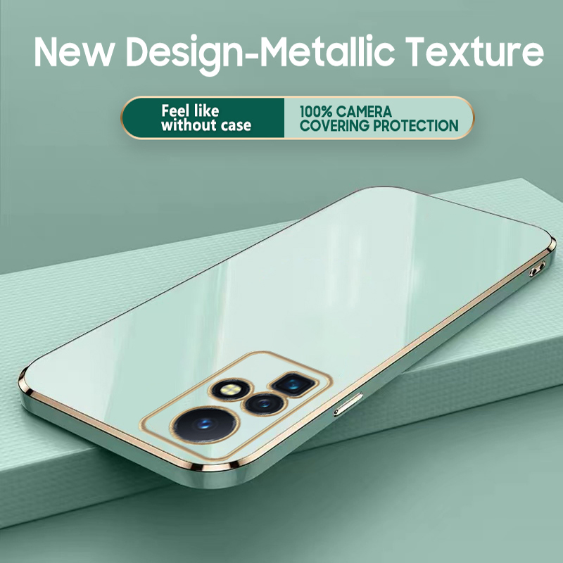 Funda de silicona con revestimiento cuadrado de lujo para Infinix Zero Xneo XPro X NEO Pro, funda protectora ultrafina y suave_voghion.com