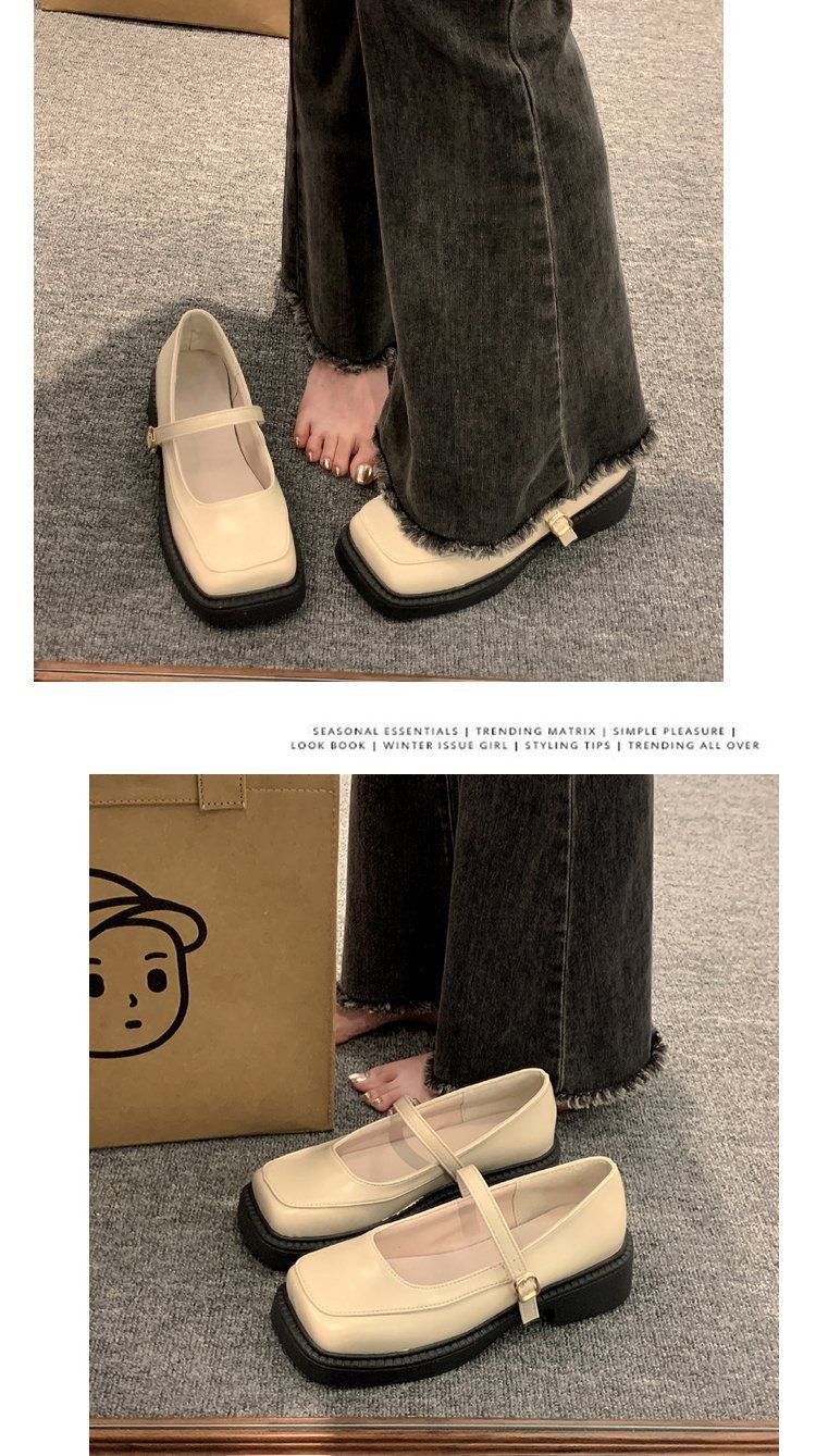 Explosions Soft-soled Mary Jane Small Leather Shoes Women's New Style Loafers Flat College Style Single-layer Shoes All-match_voghion.com