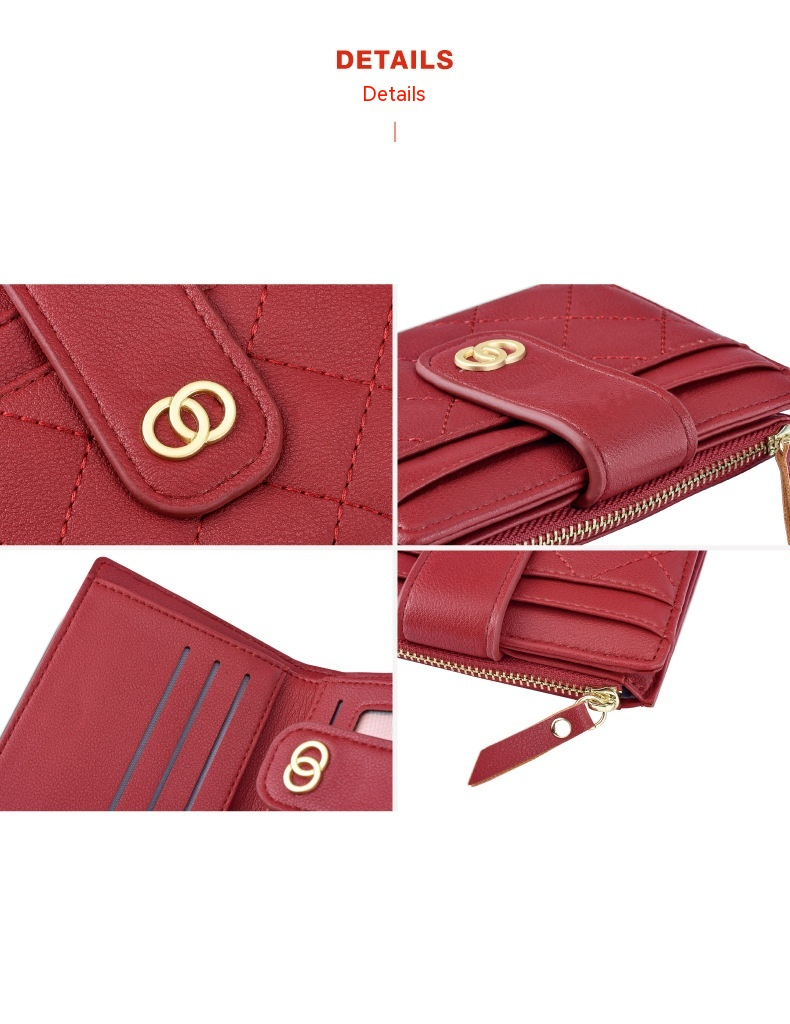 Fragrant Small Wind Embroidery Thread Multi Card Zero Women's Wallet Tailian_voghion.com