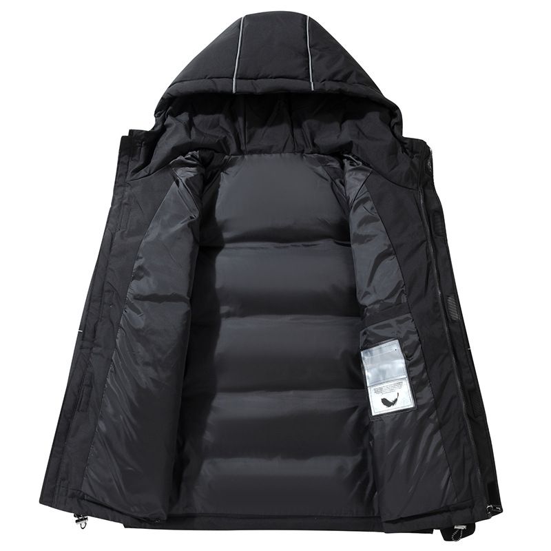 Jaqueta da moda novo estilo curto leve branco pato para baixo casaco grosso masculino juventude casual roupas de inverno homens_voghion.com