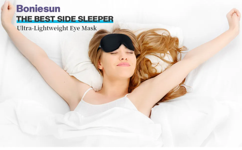 Eye Massager Boniesun Slim Eye Mask för sömn Blackout Sömnmask för kvinnor Män Natt sovmask för sidan_voghion.com