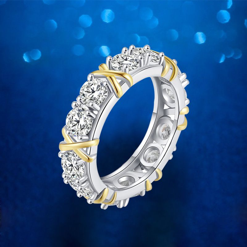 Croce in argento puro con diamanti per uomo e donna, design di nicchia, sensazione di alta qualità, anello di lusso personalizzato e leggero_voghion.com