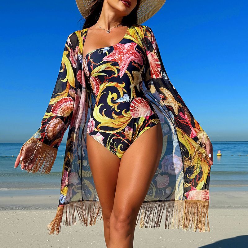 Damen Kleeder New One Shoulder Miami Show Zwee Stéck Strand Sonneschutz Tulle Rock One Piece Swimsuit Weiblech_voghion.com