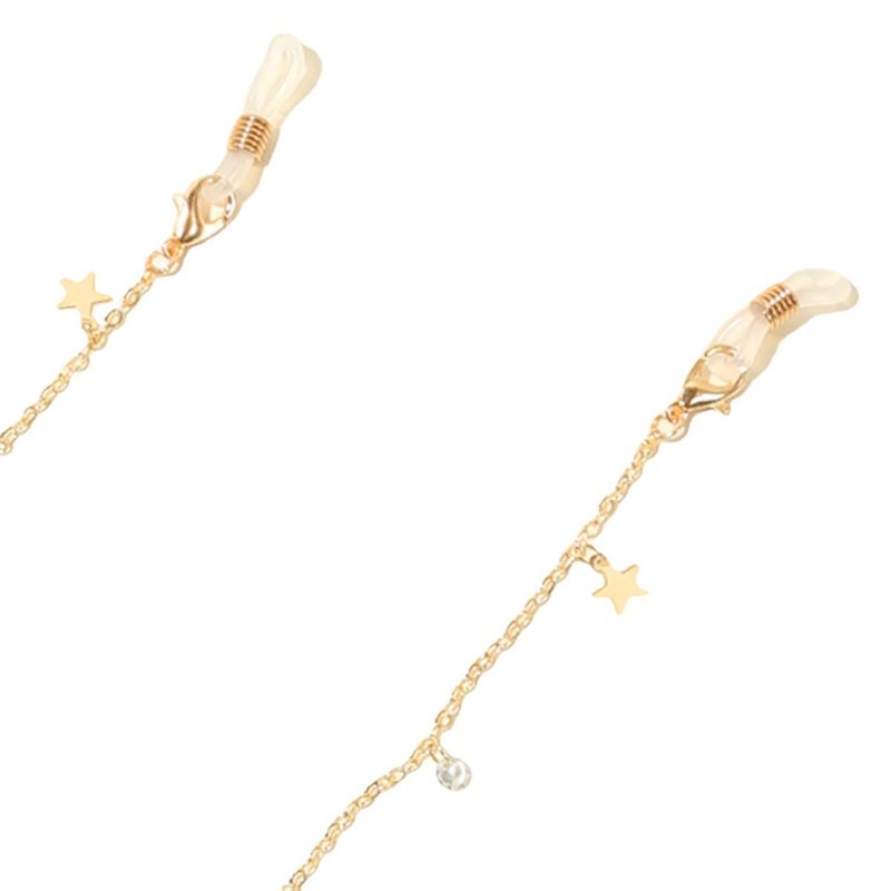 New Mask Fashionable Rhinestone Five-Pointed Star Accessory Glasses Chain Simple Versatile_voghion.com