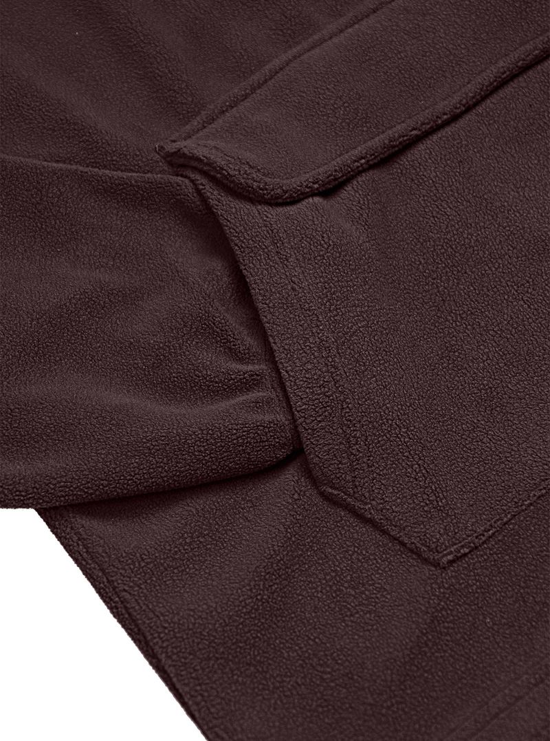 Herrenbekleidung Hot Style Verdicktes Plüsch-Sweatshirt Independent Station Einfarbiger Halbreißverschluss Mit Kapuze Arbeitstasche Herrenpullover_voghion.com