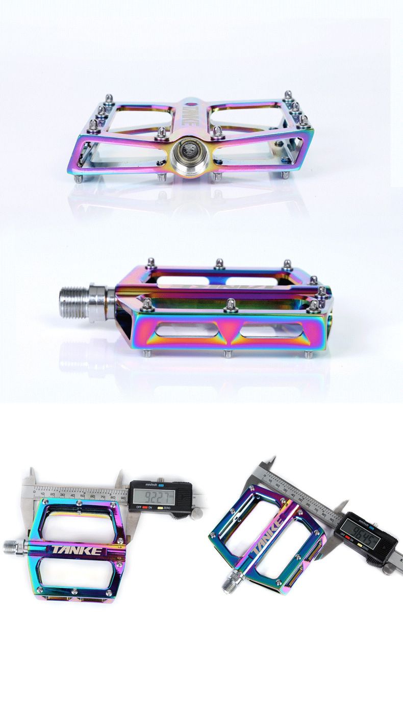 TANKE Vélo de montagne coloré pliable en alliage d'aluminium CNC, grande pédale_voghion.com