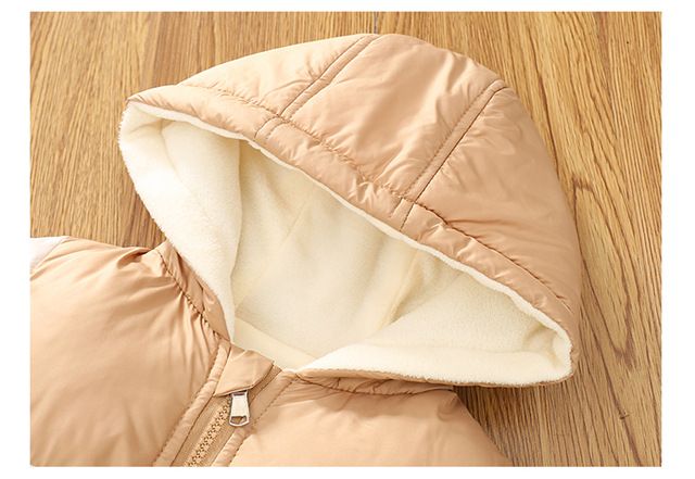 Weicher Baby-Winter-Strampler aus Baumwolle mit Fleecefutter – Unisex-Overall mit langen Ärmeln und Kapuze für Neugeborene und Kleinkinder (0–12 Monate, 80 cm und darunter)_voghion.com