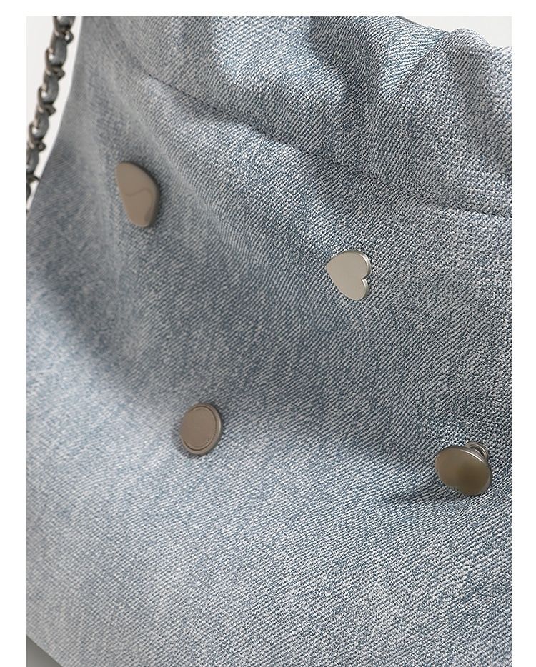 Borsa a tracolla multifunzionale semplice alla moda da donna con catena blu, zaino di alta qualità di grande capacità, primavera estate 2025, nuova moda Hundred_voghion.com
