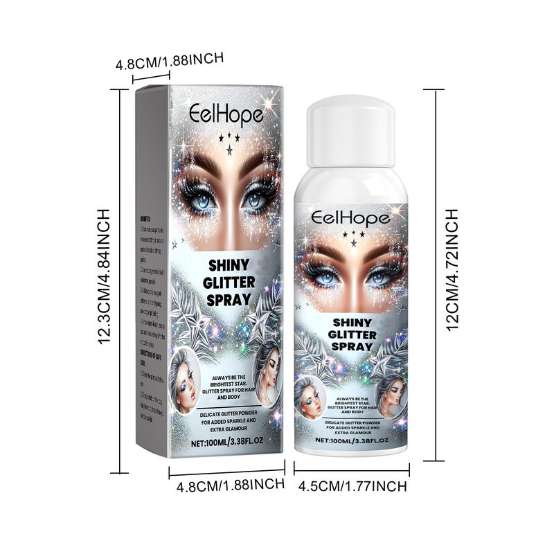 Glitter Glitter Spray, Hair Body Highlight Shimmer Ball Festival Orgy Glitter Spray_voghion.com