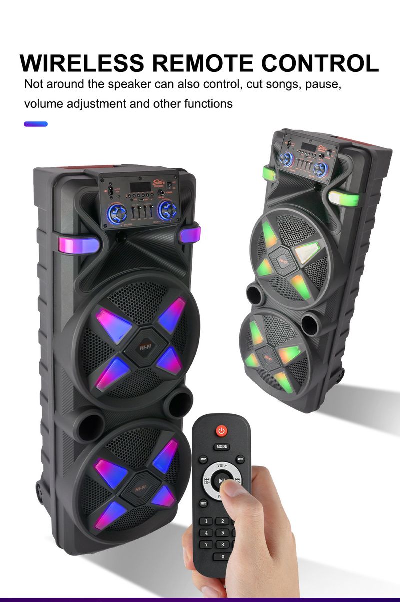 ZQS12205 Doppi altoparlanti Bluetooth ad alta potenza da 12 pollici, luci colorate, altoparlanti ad alto volume per esterni_voghion.com