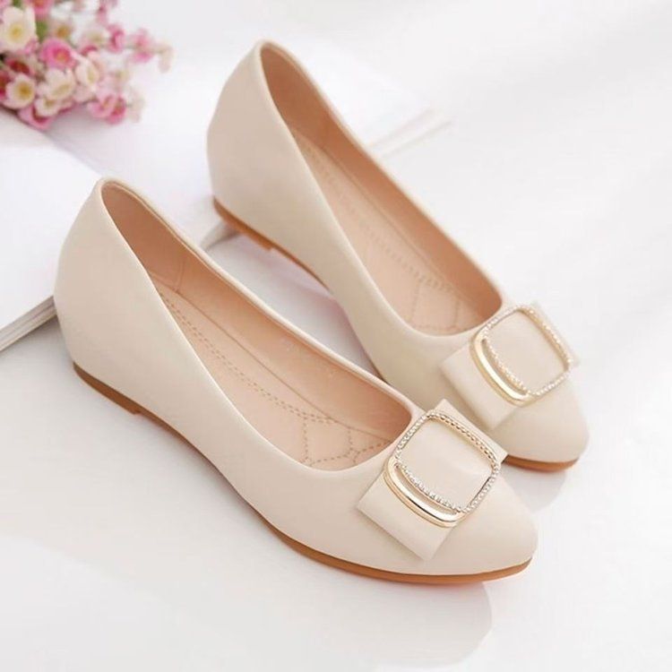 beef Tendon Sole Shallow Mouth Single Shoes Damen Soft Sole Work Lederschuhe Damen Soft Leather Spitz Flache Schuhe_voghion.com