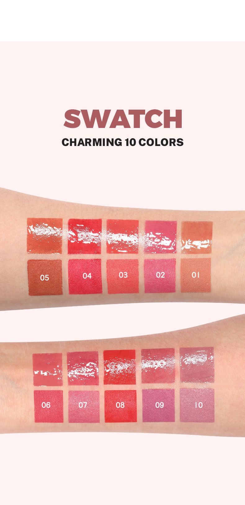 Pudaier Cross-border 10 Farbe Doppelkopf Lippenstift Lipgloss Matte Lip Glaze Farbe Flüssiger Lippenstift Samt Lipgloss_voghion.com