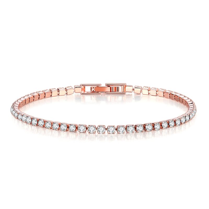 Brățară tenis unisex cu zirconiu pentru femei, brățară placată cu aur, cu un singur rând de diamant, bijuterii de vânzare fierbinte_voghion.com