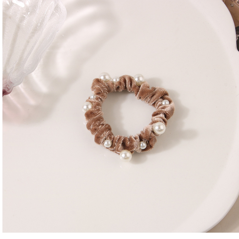Anello per capelli in velluto con perle testa anello per capelli intestino tenue anello per capelli coda di cavallo femminile corda per capelli accessori per capelli versione del piccolo stile di fragranza_voghion.com